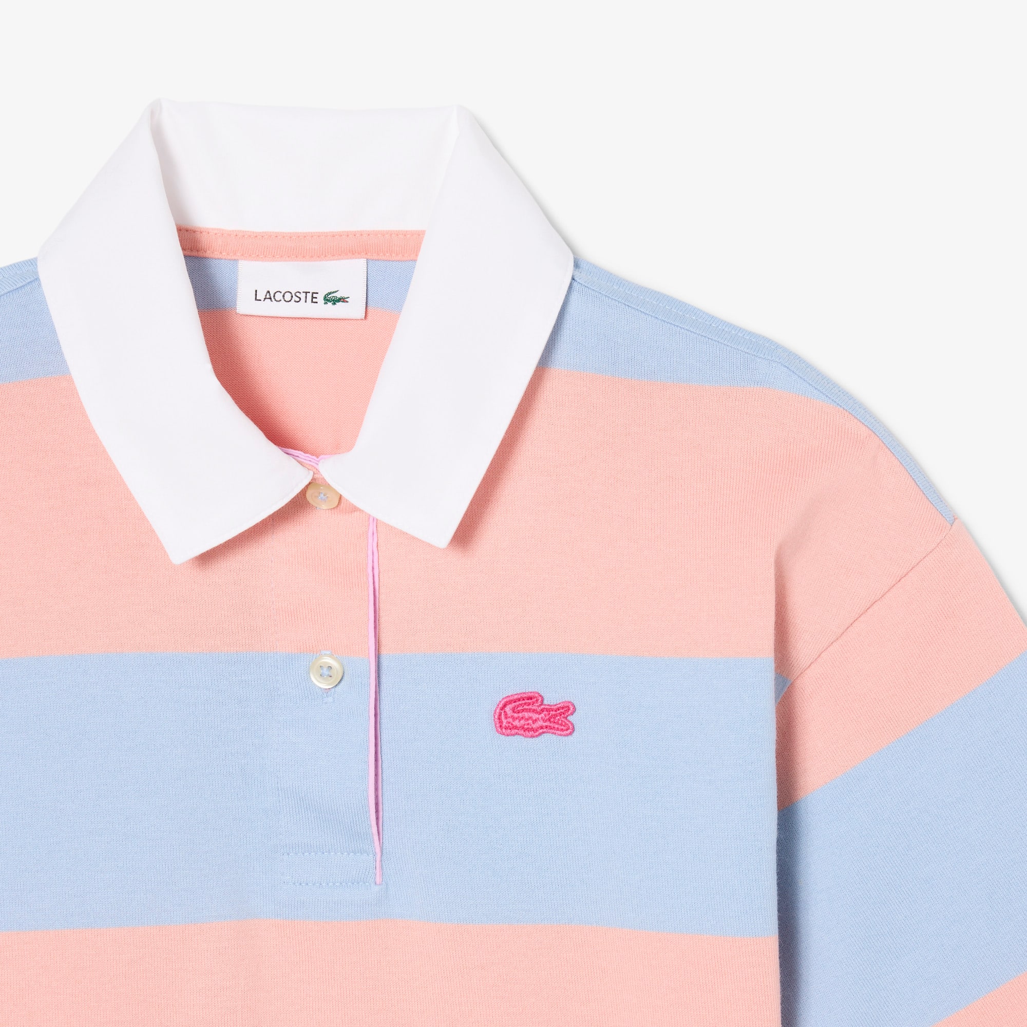 Oversized Striped Cotton Rugby Polo Shirt - Teen Girls' Polo
