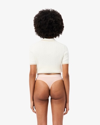 Cotton Stripe Waist String Briefs