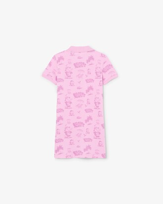 Print Piqu&eacute; Polo Dress