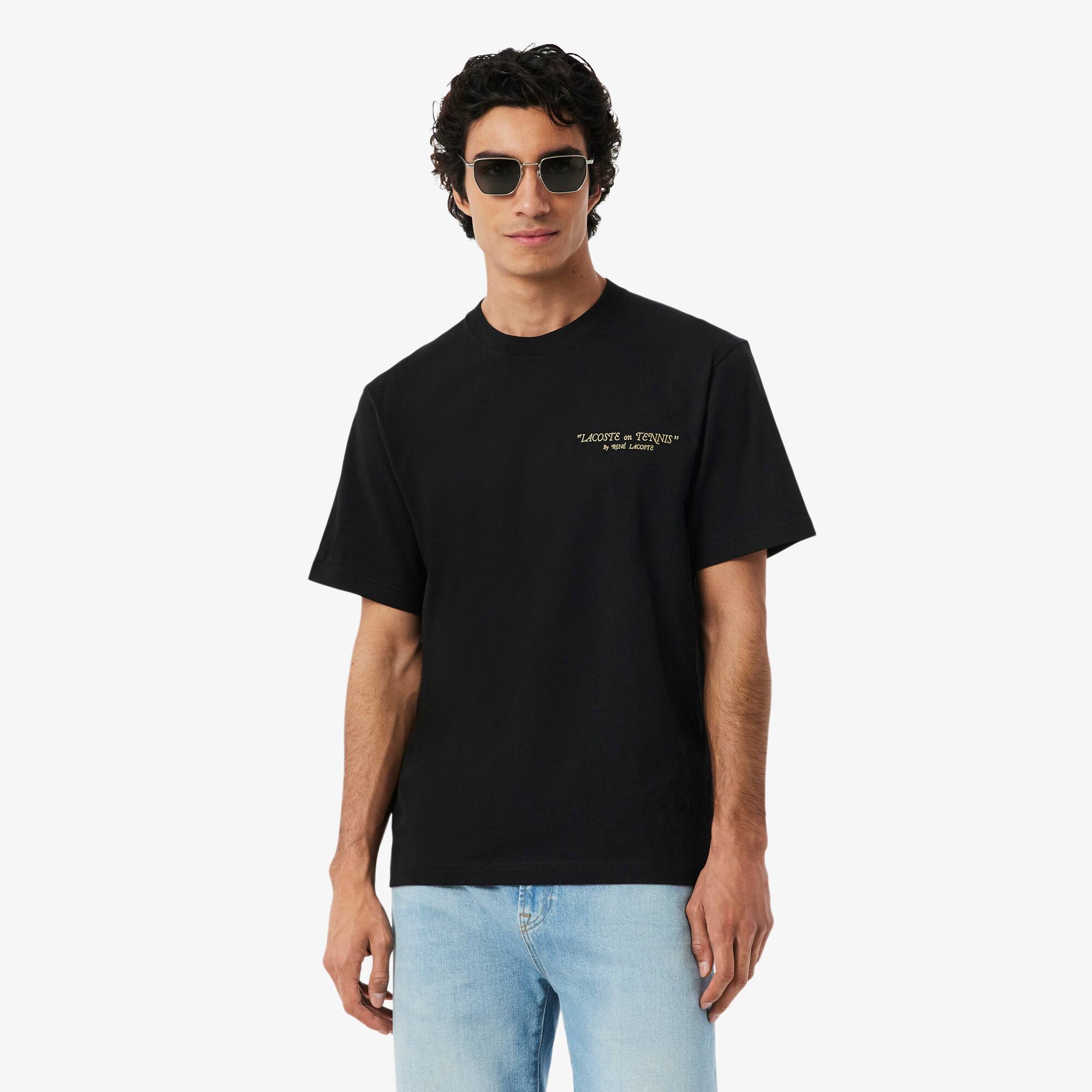 Embroidered Cotton T-shirt - Men's t-shirts - New In 2026 | Lacoste