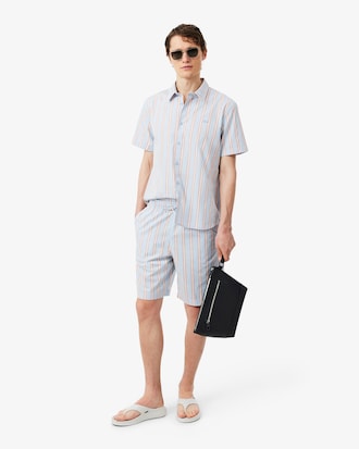 Striped Cotton Poplin Shorts