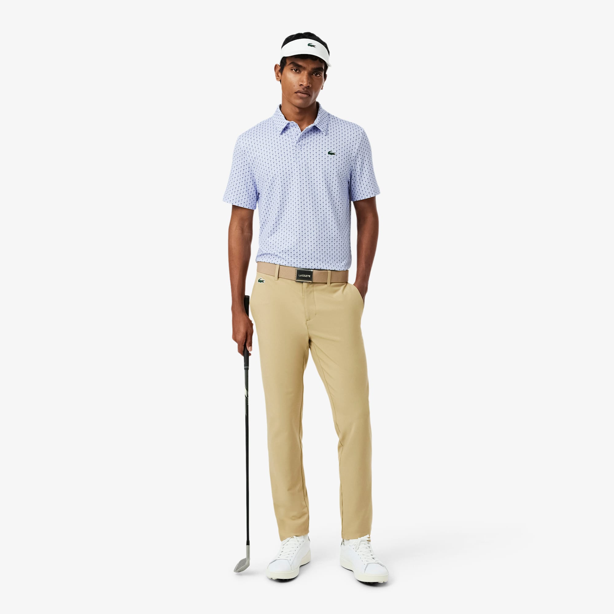 Regular Fit Printed Golf Polo Shirt - Men's Short Sleeves Polo