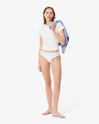 Ribbed Cotton Embroidered Croc Briefs