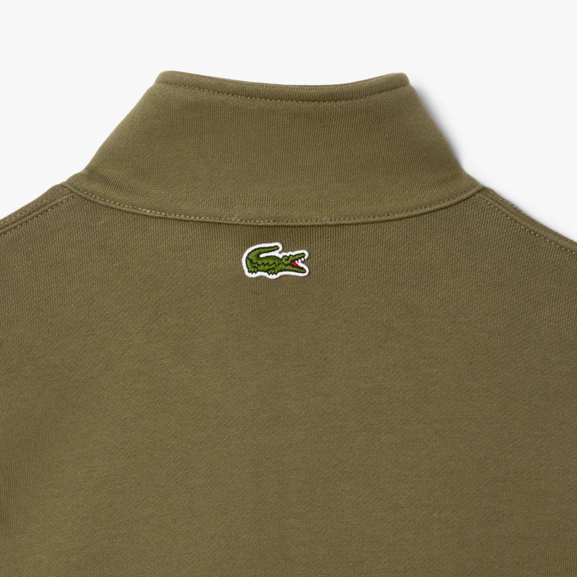 High Neck Zip-Up Print Sweatshirt - Men's Sweatshirts - New In