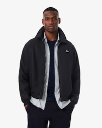 Zipped Padded Wool Aviator Jacket
