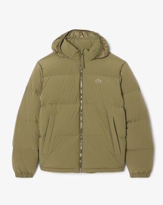 Water-Repellent Hooded Down Jacket
