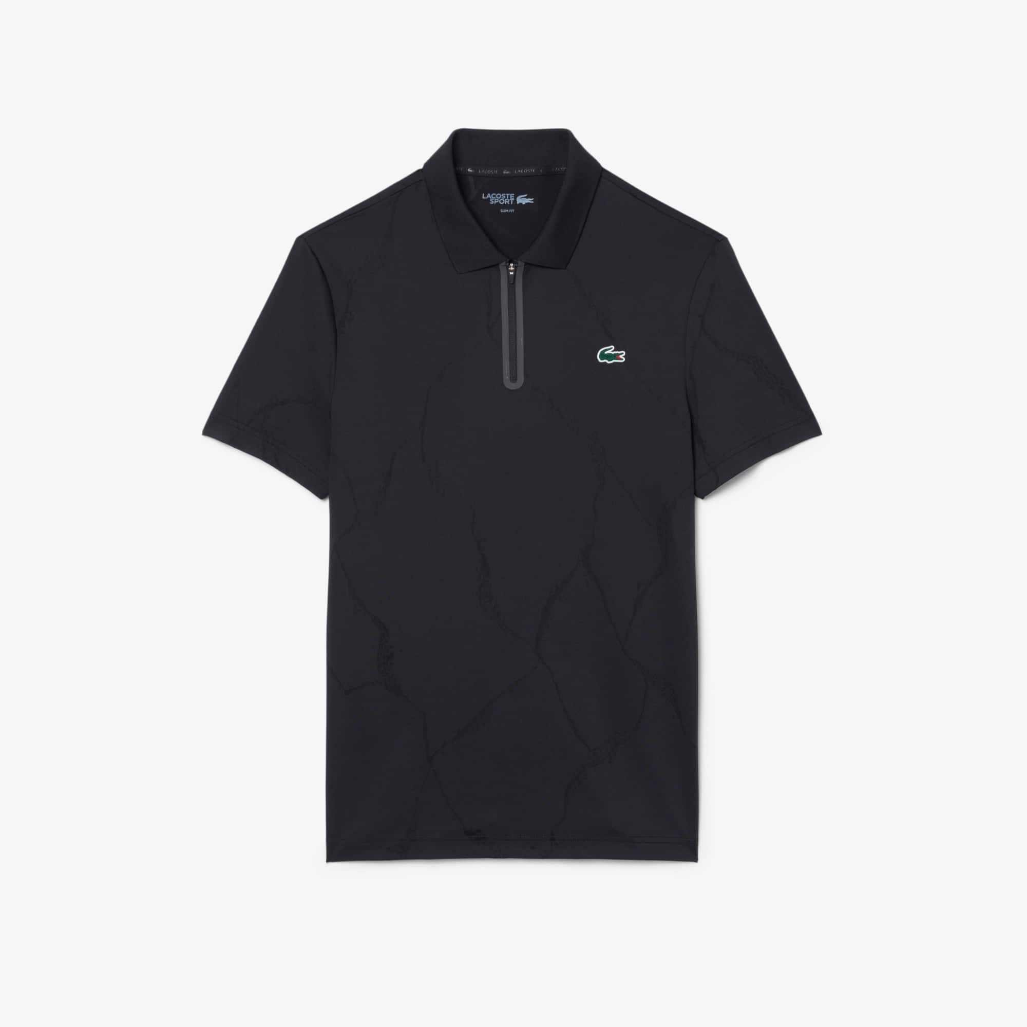 Ultra Dry Jacquard Crocodile Tennis Polo Shirt - Men's Short