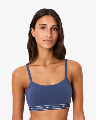 Stretch Cotton Logo Band Bralette