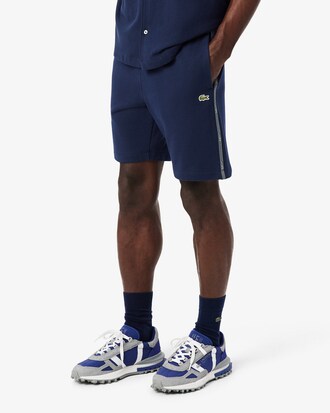 Regular Fit Logo Stripe Fleece Shorts