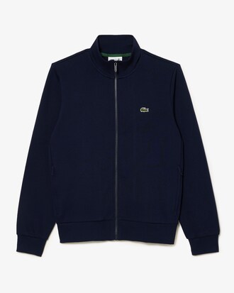 Zip-Up High Neck Fleece Sweatshirt
