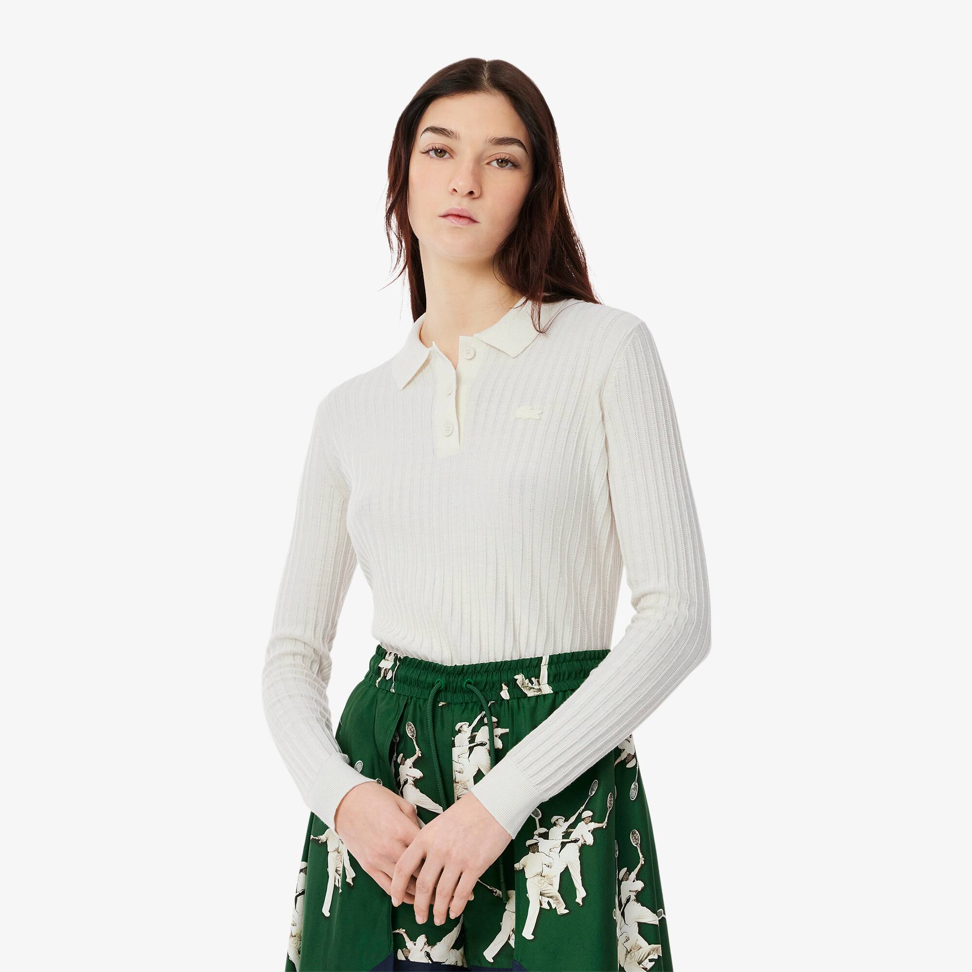 ニット/セーター cristaseya Ribbed Polo Alpaca クリスタセヤ WASHI RIBBED 1 YARN POLO SWEATER トップス