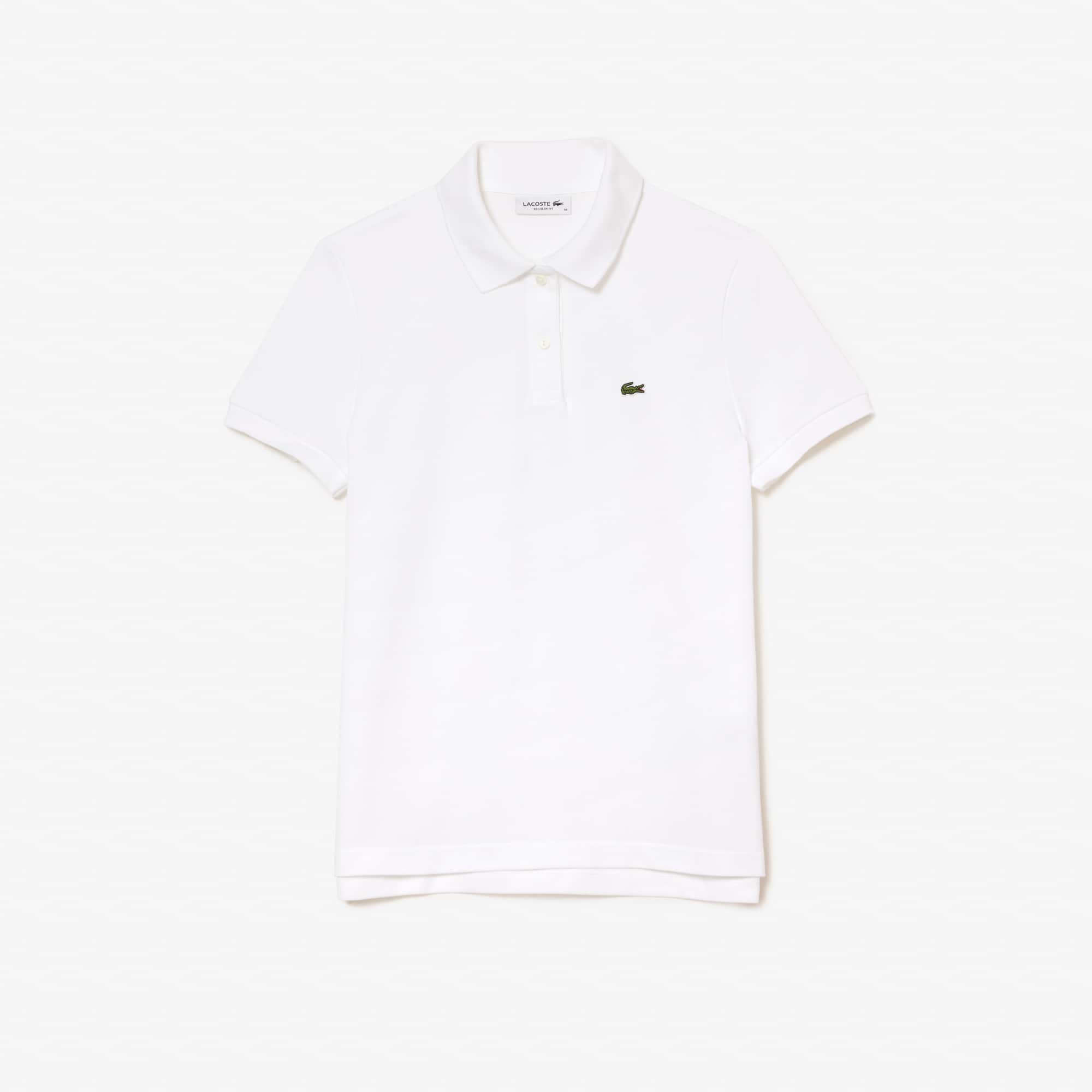 Tシャツ・カットソー LACOSTE Woman Polo Shirt White PF7839 001 Regular Fit Supple Petit Piqué Polo Shirt - Women's Short