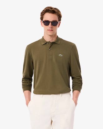 Classic Fit Long Sleeved L.12.12 Polo Shirt