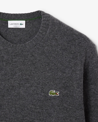 Carded Wool Crew Neck Sweater
