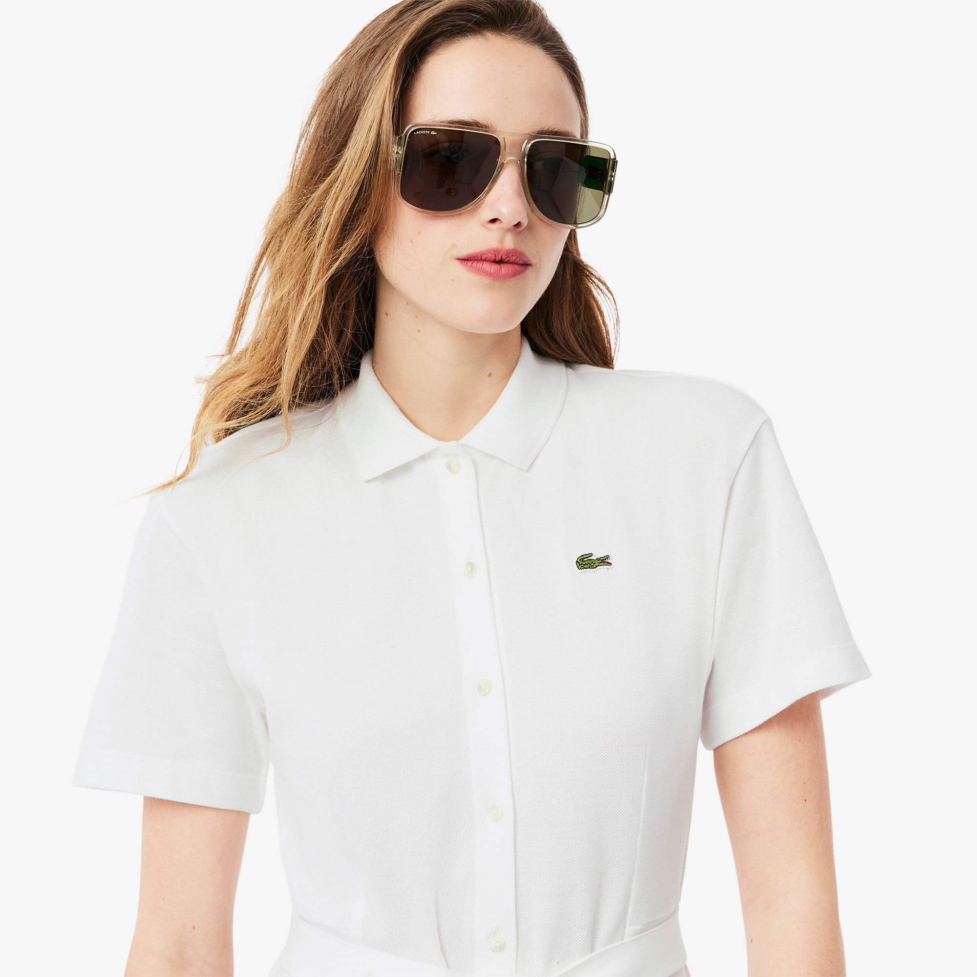 LACOSTE★FLARED ZIP UP POLO DRESS EF4481-51 Lacoste Flared Zip-Up Polo Dress / EF4481-51 | eBay