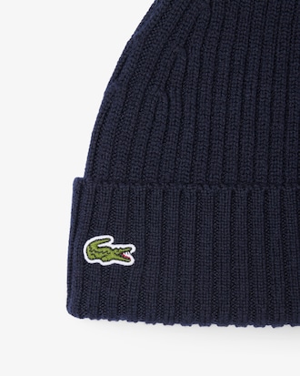 Rib Knit Wool Beanie