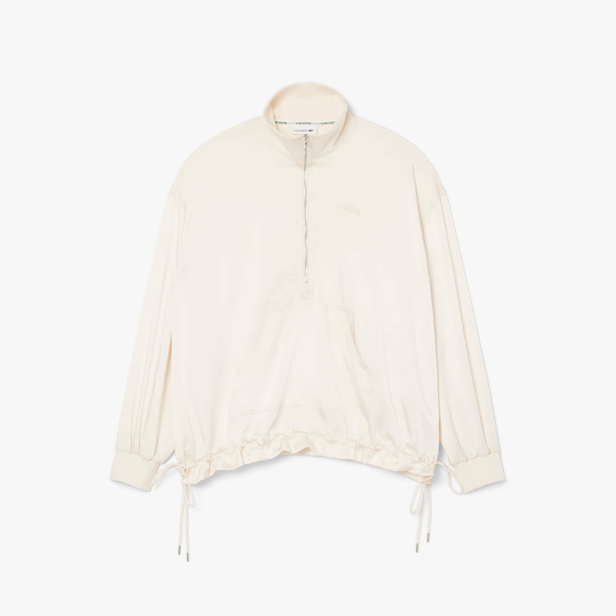 High Zipped Neck Oversized Popover Jacket - Women's Shirts & Tops