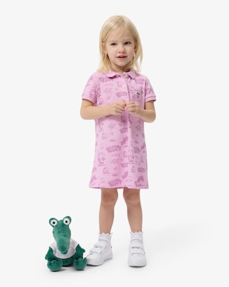 Print Piqu&eacute; Polo Dress