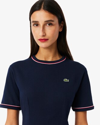 Trim Accent Jersey T-shirt Dress