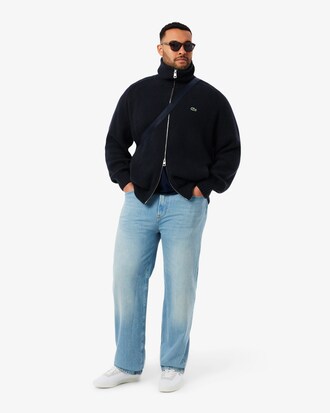 Wool High Neck Zipped Sweater