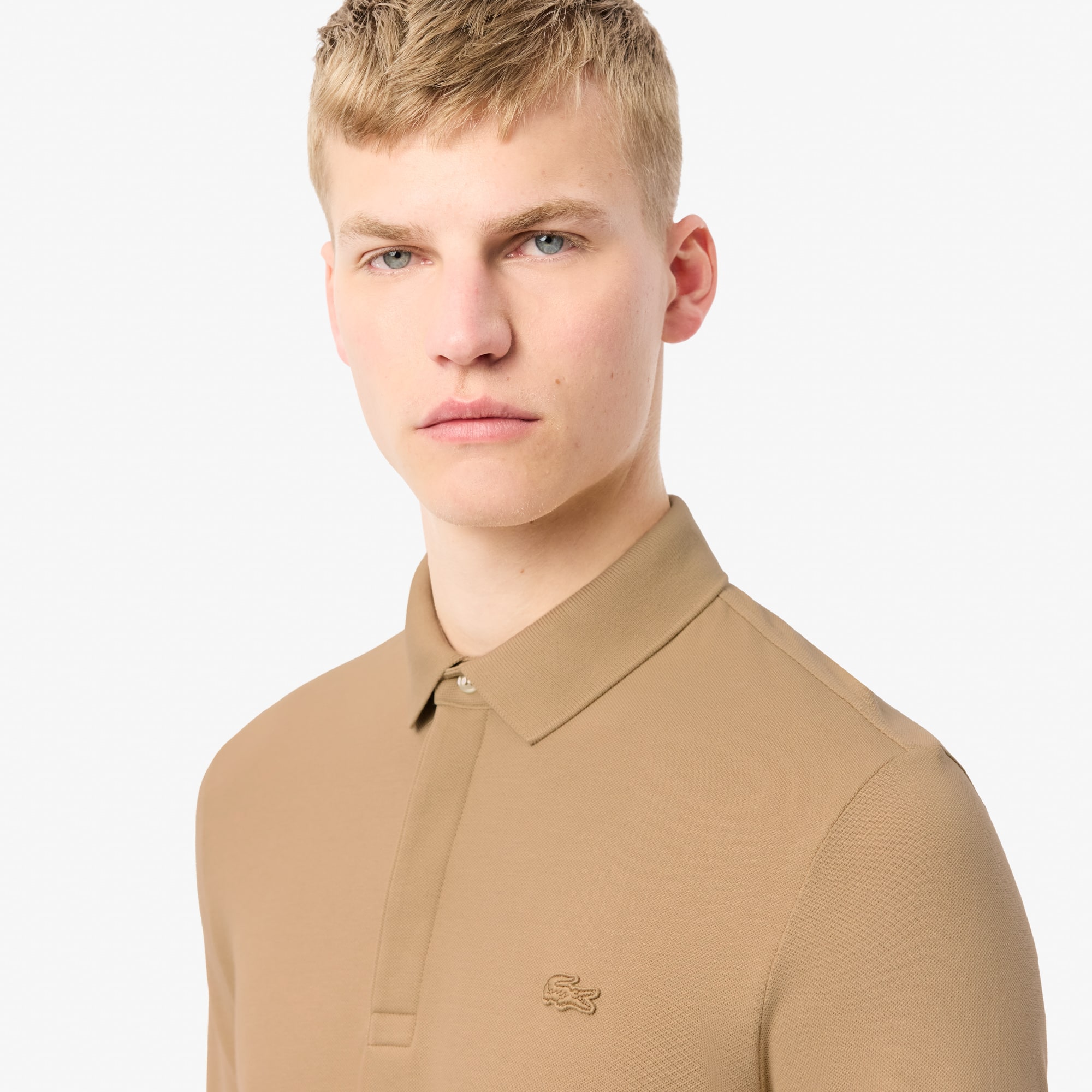 Regular Fit Paris Stretch Piqué Polo Shirt - Men's Long