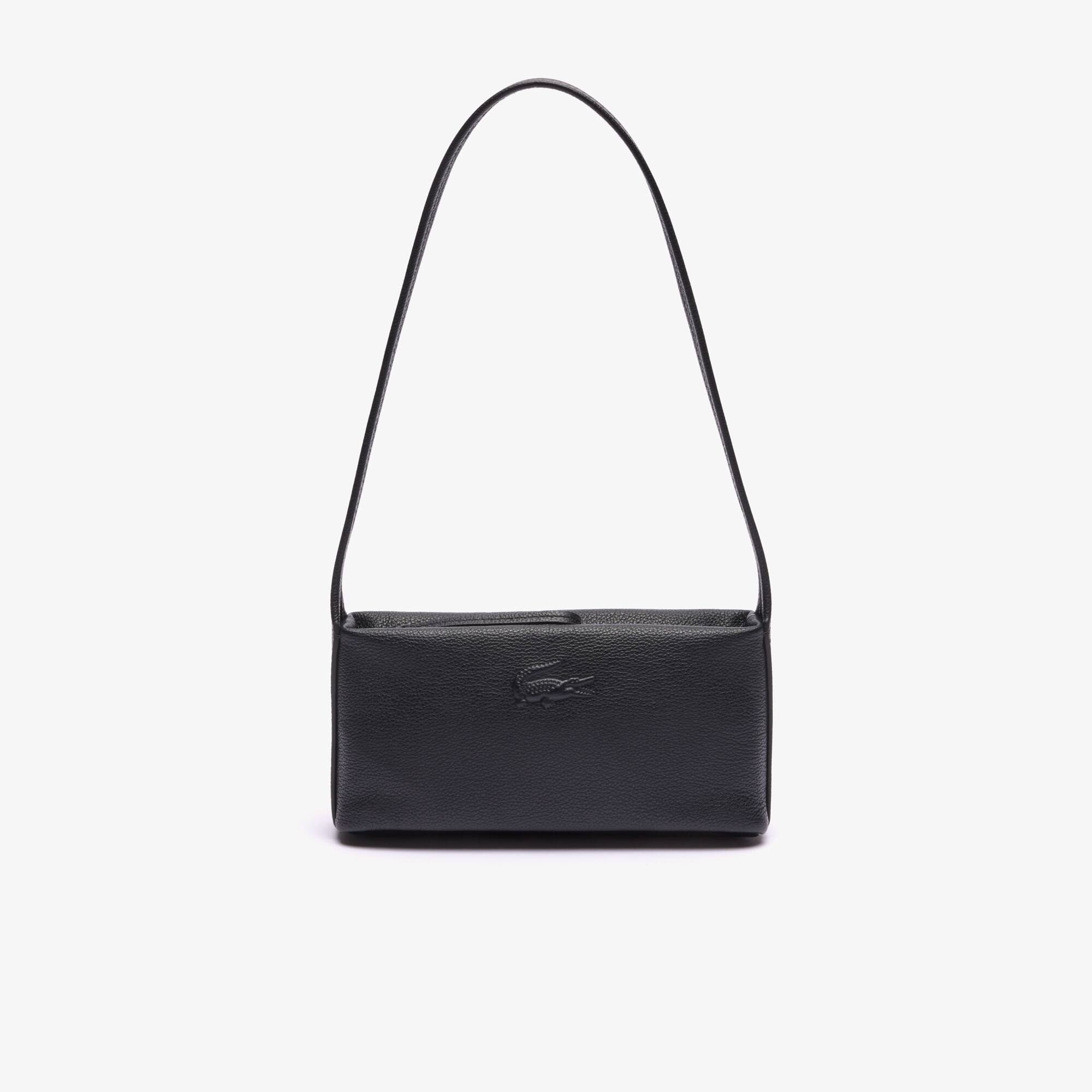 ★LACOSTE★ Women's Easy Shoulder Hobo Bag NF4537Y55G 000 Small City Court Grain Leather Hobo Bag - Women's Cross Body