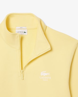 High Neck Zip-Up Print Sweatshirt