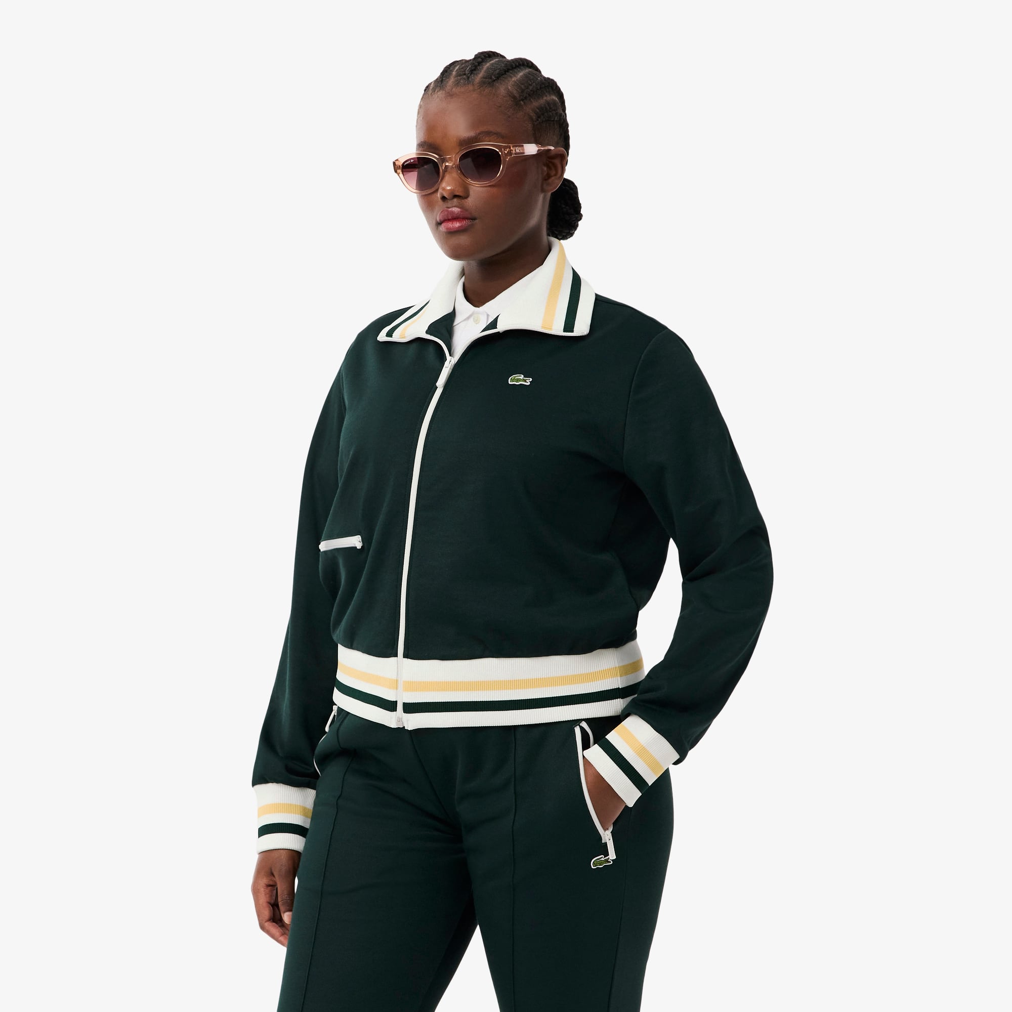 LACOSTE SPORT ストライプジャケット パンツ上下セット　US S Zipped Stripe Accent Sweatshirt - undefined - New In 2026 | Lacoste
