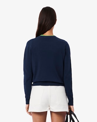 3D Knit Crew Neck Sweater