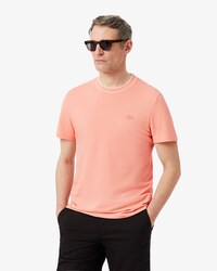 Stretch Piqu&eacute; Stripe Collar T-shirt