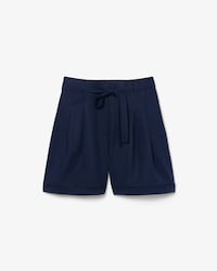 Oversized Fluid Linen Blend Bermuda Shorts