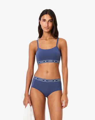 Stretch Cotton Logo Band Bralette