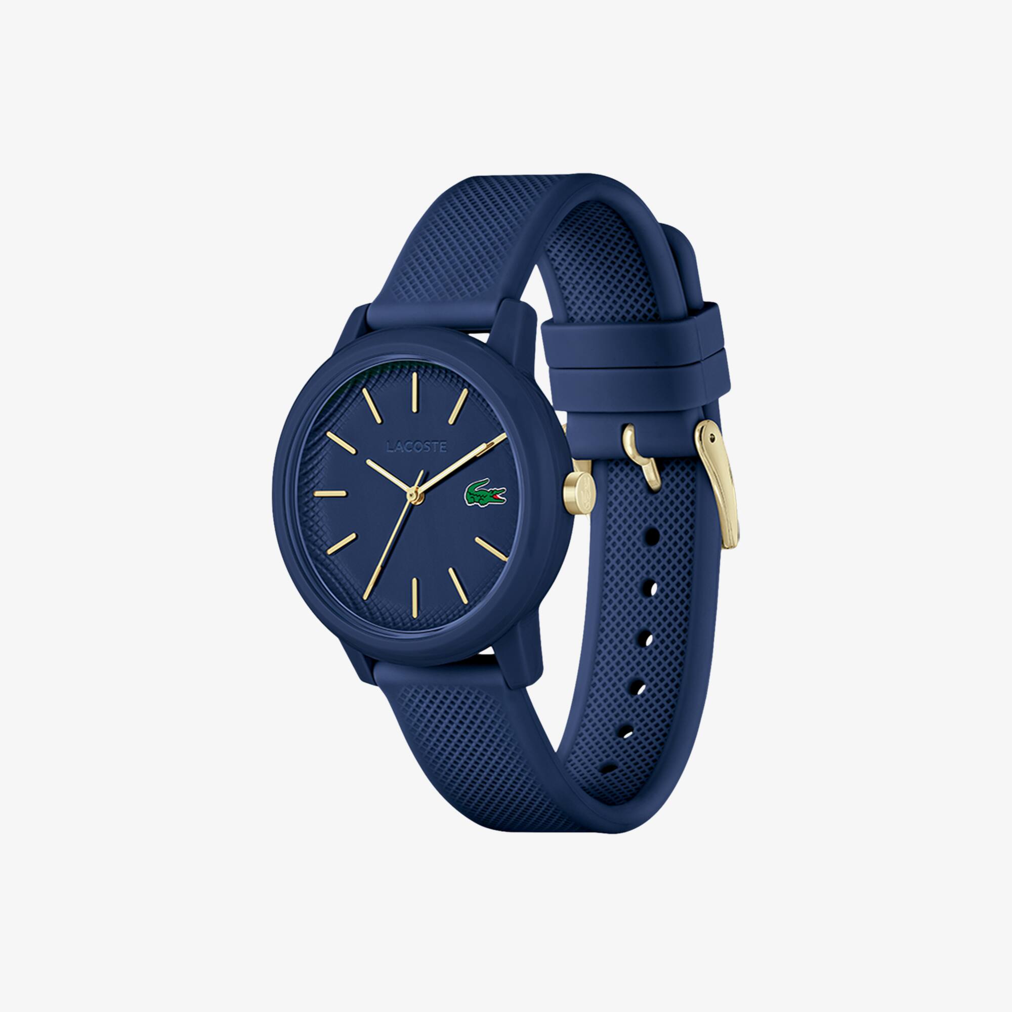 Lacoste Women\'s Watch 2001271 12.12 Quartz Blue Dial Rubber Band 36mm Lacoste Lacoste 12.12 Ladies Qtz Basic Blue Round Dial  main image 3