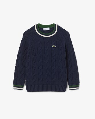 Cotton and Wool Crew Neck Sweater