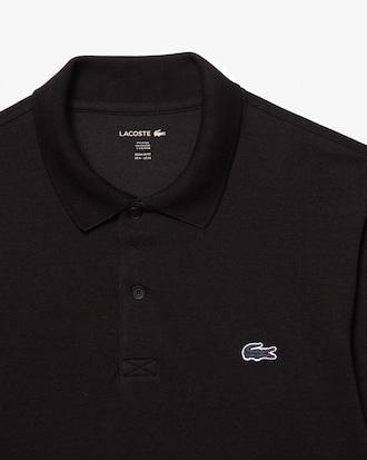 Regular Fit Long Sleeved Cotton Blend Polo Shirt