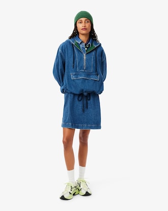 Oversized Denim Popover Jacket