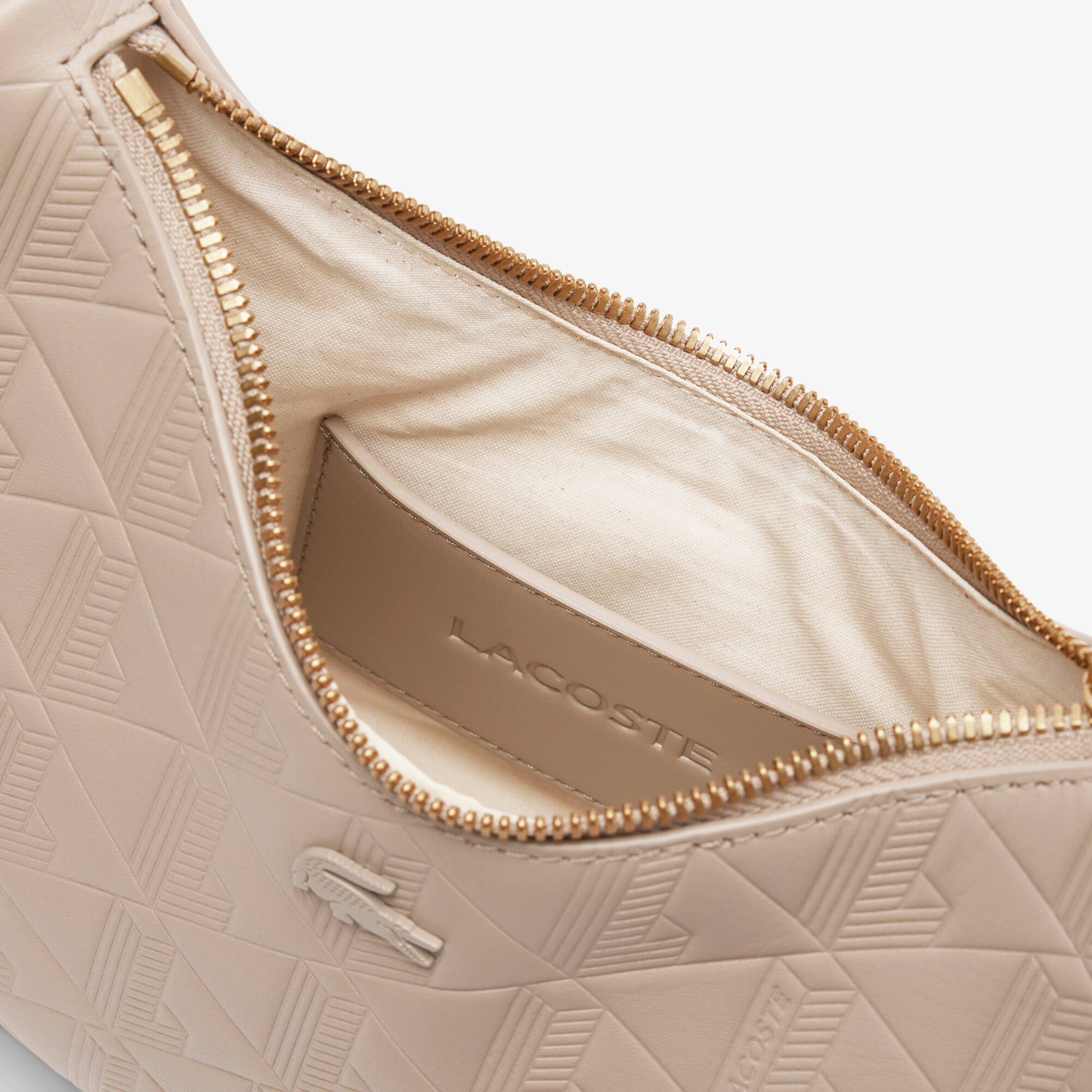 【LACOSTE】MAHEKI Moon Bag_NF4710M (BEIGE)〜バッグ★IVE 着用 Women's Maheki Embossed Leather Half Moon Bag - Bags - New