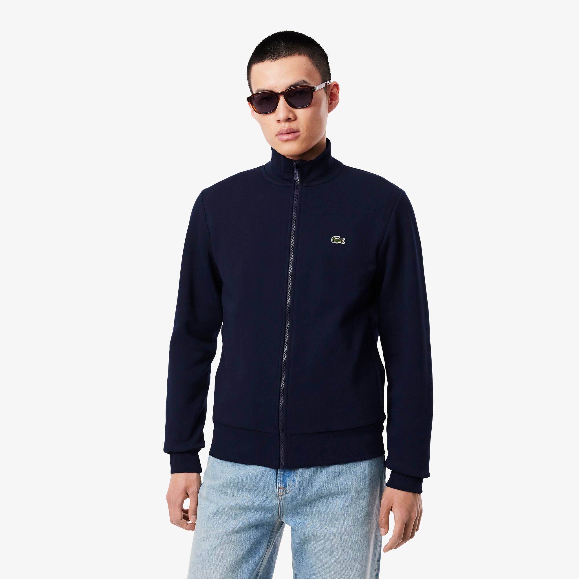 Zip-Up High Neck Fleece Sweatshirt - Men's Sweatshirts - New