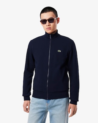 Zip-Up High Neck Fleece Sweatshirt