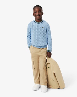 Cotton and Wool Crew Neck Sweater