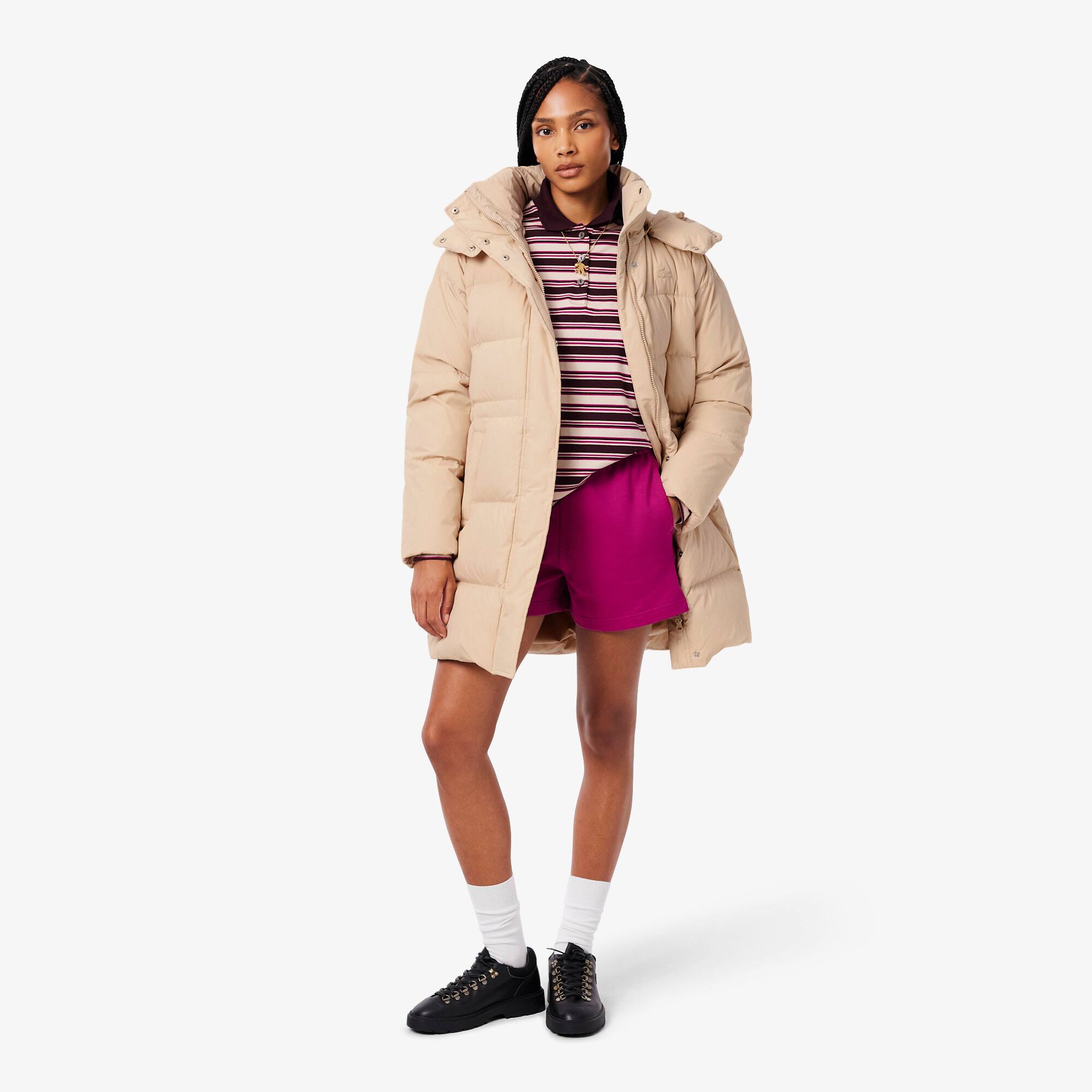 Mid Length Water-Repellent Down Jacket - Women's Jackets & Coats