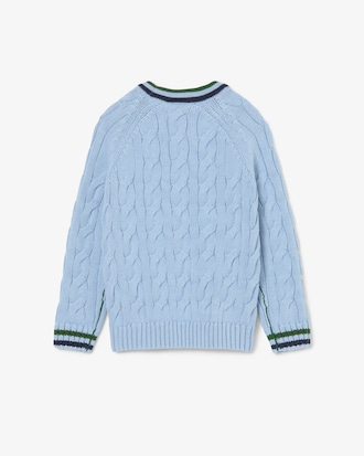 Cotton and Wool Crew Neck Sweater
