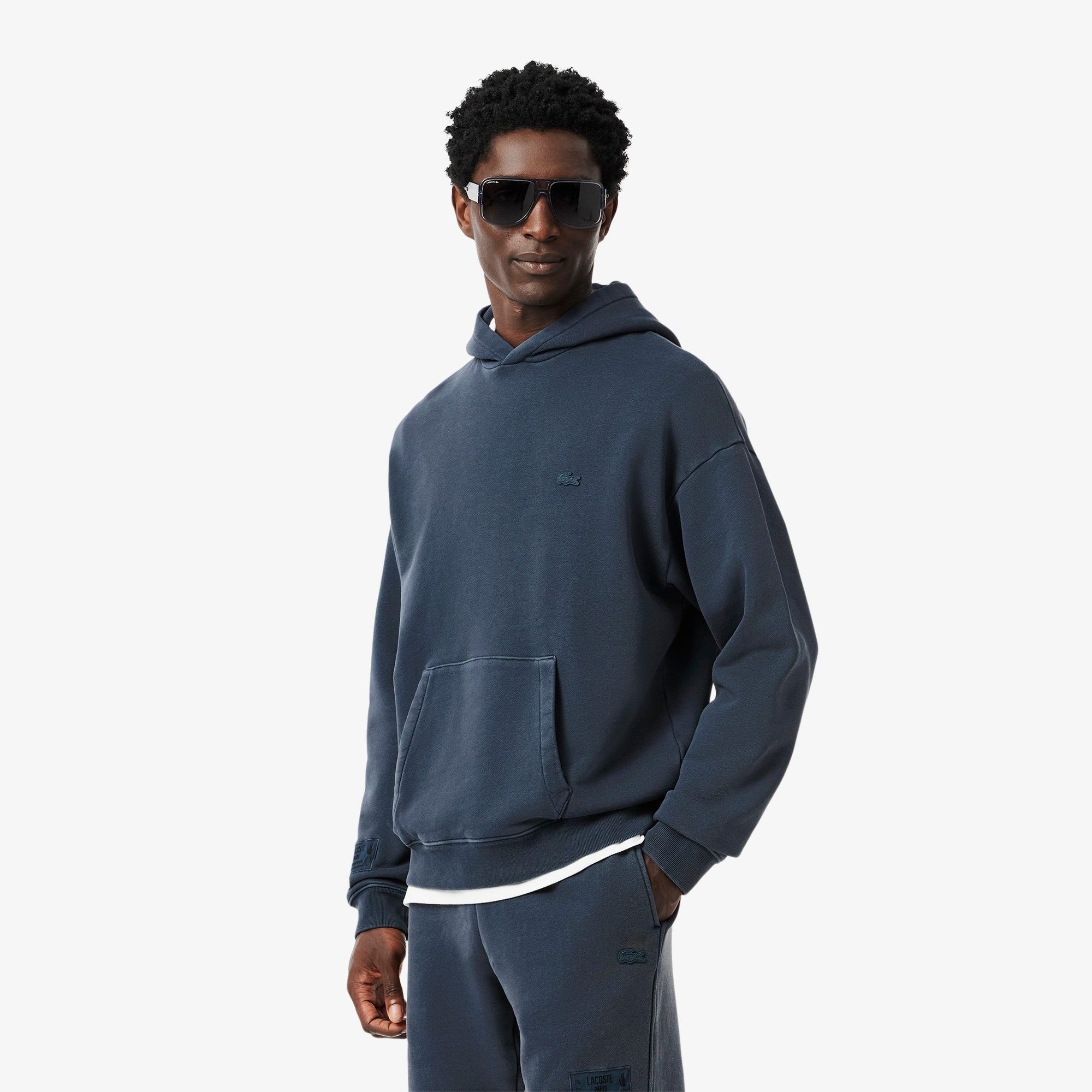 パーカー・フーディ LACOSTE Men Hoodies SH9905 C7Z Blue Washed Effect Hoodie - Men's Sweatshirts - New In 2025 | Lacoste