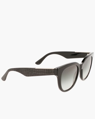 Croco Skin Oval Acetate Glasses