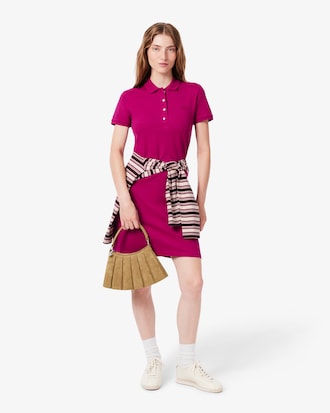 Small Lenglen Suede Leather Purse