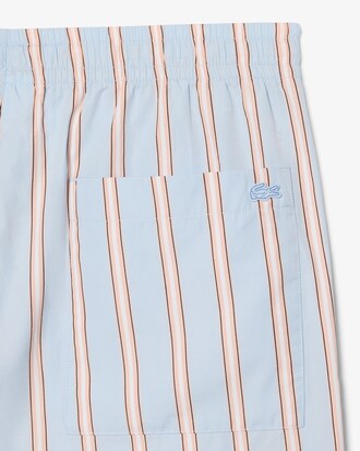 Striped Cotton Poplin Shorts