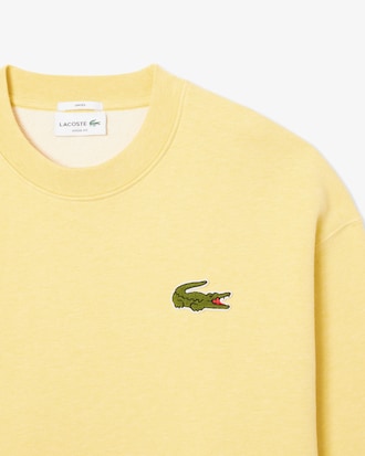 Loose Fit Badge Accent Fleece Sweatshirt