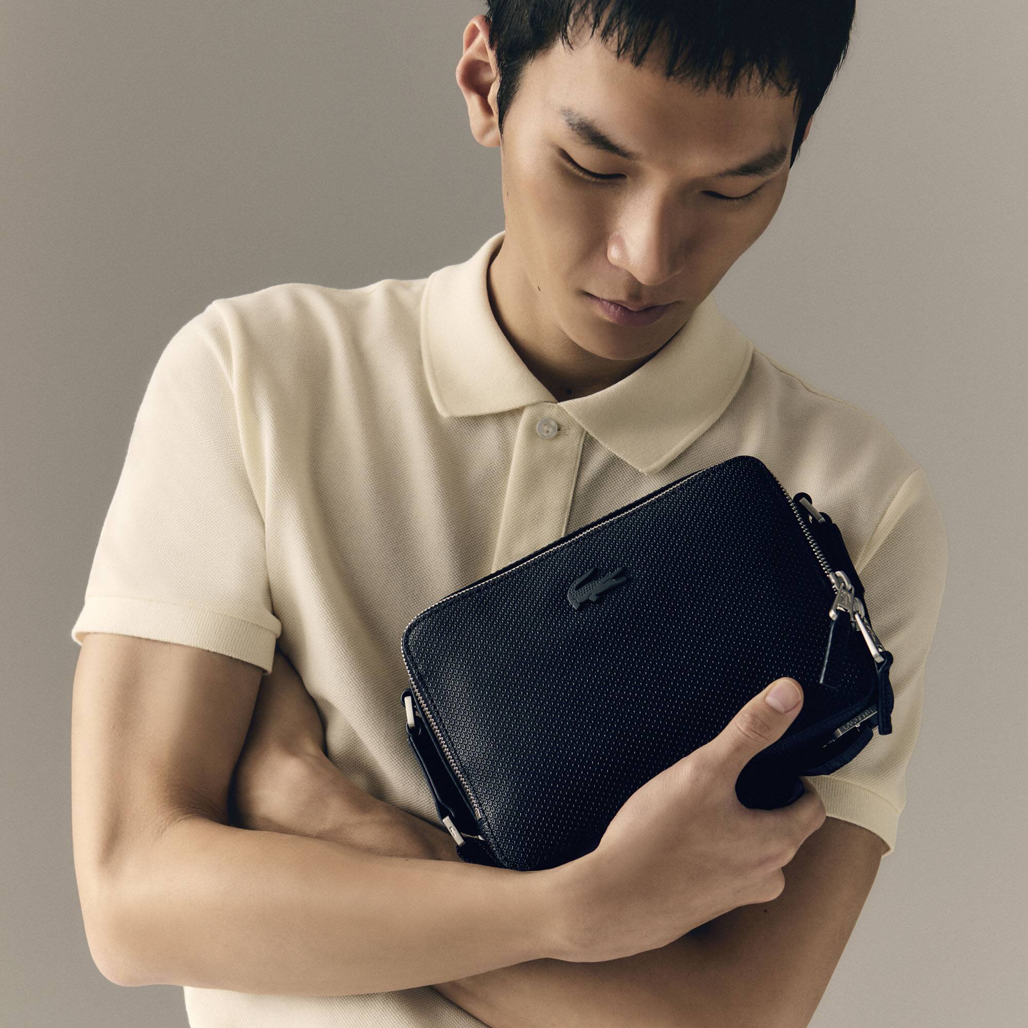 ● LACOSTE ● CHANTACO Reporter Bag Chantaco Leather Flap Close Reporter Bag - Men's Vertical