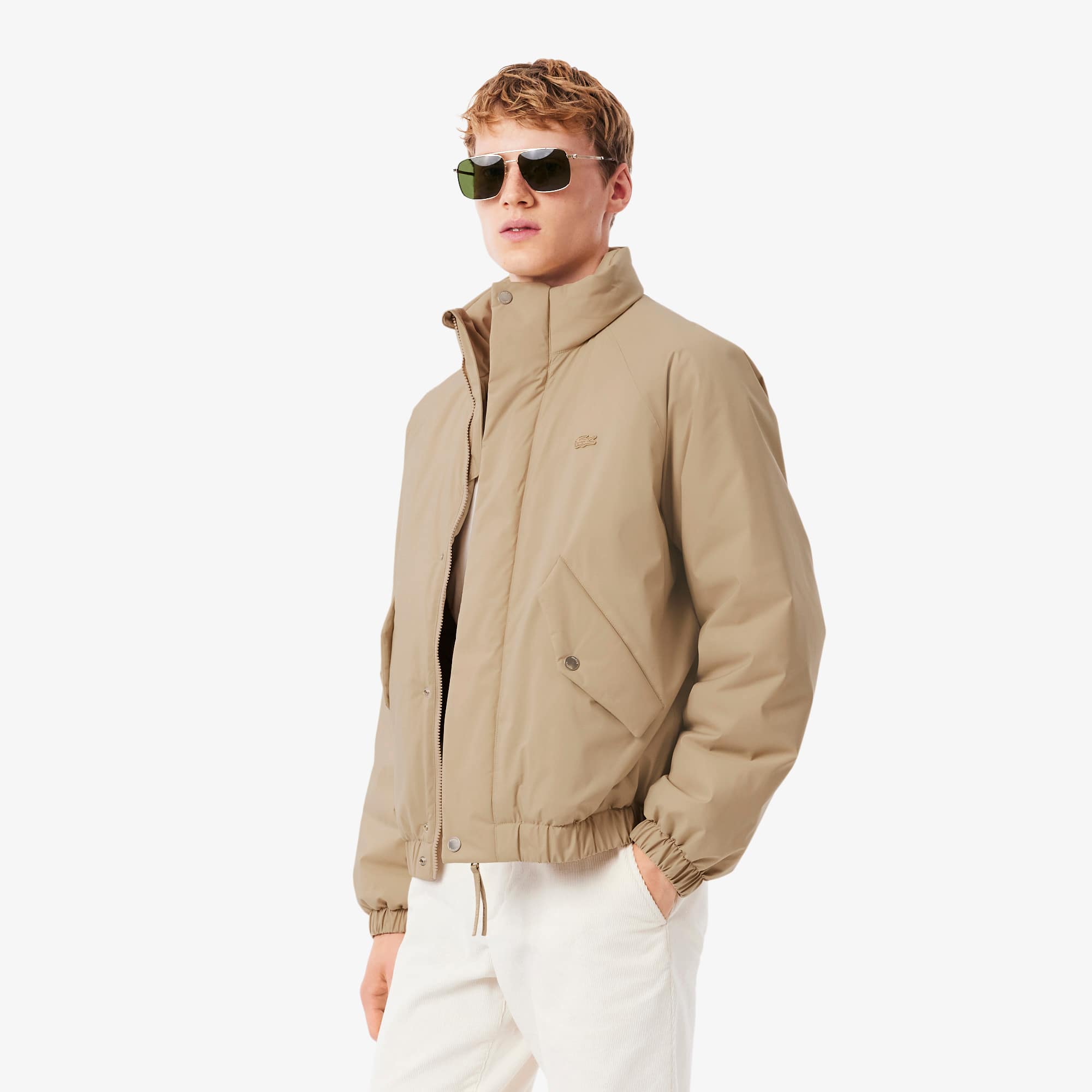 LACOSTE ベージュジャケット US S/M Water-Repellent Padded Jacket - Men's Jackets & Coats - New In