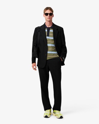 Regular Fit Striped Cotton Polo Shirt